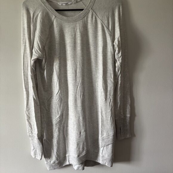 Athleta Pullover Loose Heather Grey Criss Cross Sweater Size Xs - Picture 1 of 4